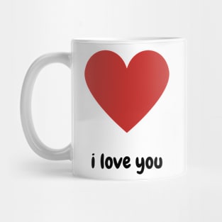 I love you heart shaped design - perfect gift for valentine's day Mug